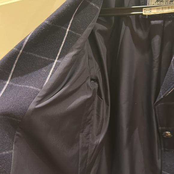 Navy plaid coat NEW by Levi Strauss off campus - Picture 7 of 10